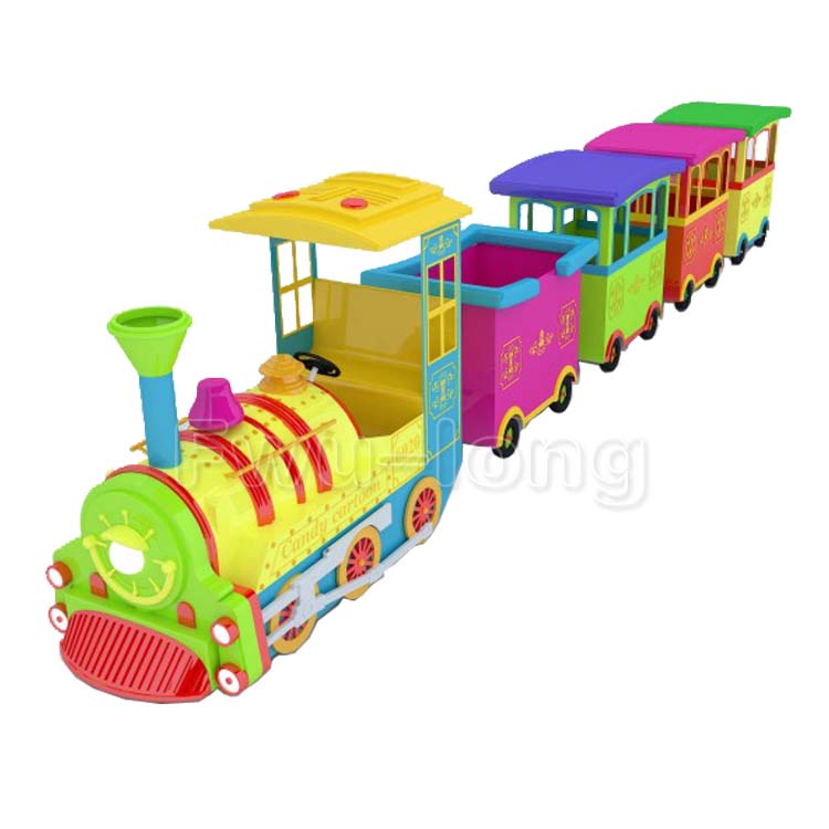 Tren sin rieles del recorrido de dibujos animados